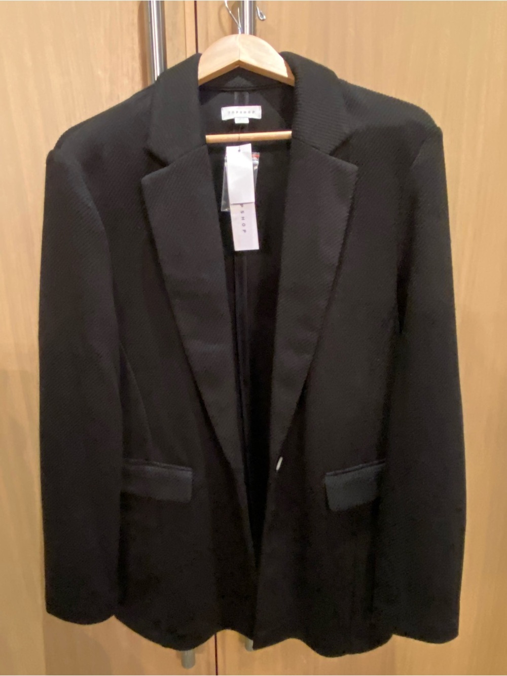 Nordstrom Topshop Black Textured Blazer Size US 8 New with tag